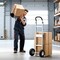 Aluminum Hand Truck Dolly 500lb Capacity 10in Wheels Heavy Duty Silver